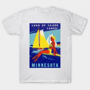 1940 Minnesota, Land of 10,000 Lakes T-Shirt